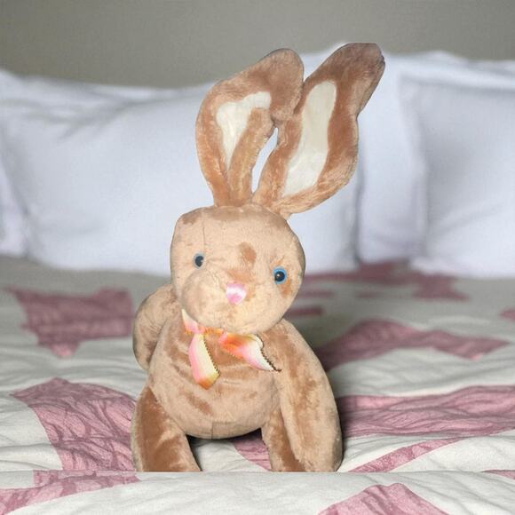 Galerie 23" Giant Bunny Rabbit Plush Posable Ears Ribbon Stuffed Animal Baby Toy - Picture 13 of 13